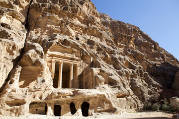 Triclinium at Little Petra, an archaeological site located north of Petra and the town of Wadi Musa, Jordan