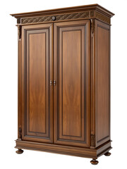 Elegant handcrafted wooden wardrobe with intricate carvings, perfect for luxury interiors