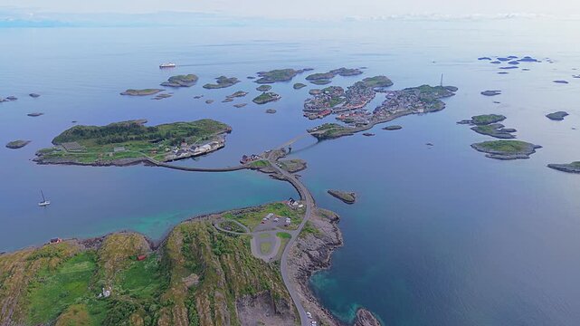 Scenic view at Henningsv&aelig;r in the lofoten islands, Norway