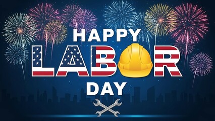 Celebrate Labor Day with vibrant fireworks and American pride, honoring hard work and dedication with festive cheer and patriotic spirit