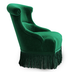 Classic armchair isolated on white background.Digital Illustration.3d rendering