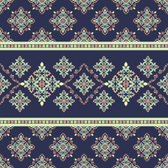 Damask geometric folklore ornament. Oriental vector damask pattern. Ancient art of Arabesque. Tribal ethnic texture. Spanish motif on the carpet. Aztec style. Indian rug. Gypsy.