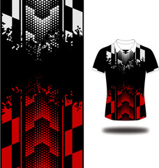 dark sport jersey white and red pattern