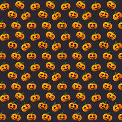 halloween seamless pattern spooky background october art design illustration watercolor painting cartoon wallpaper horror autumn holiday decoration funny orange pumpkin ghost scary creepy fun party
