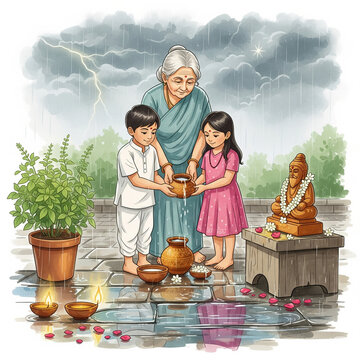 Monsoon Grace: A Family's Agastya Arghya