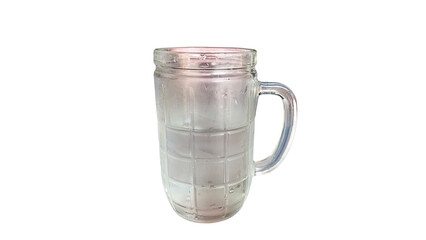 Clear glass cup isolated on a transparent background, showing smooth reflective surface and clean shape. Perfect for product mockups, packaging, advertising, or 3D visual content.