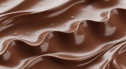 Silky smooth chocolatey waves texture, a delicious confectionery dream background with delectable