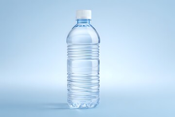 Fototapeta premium Water Bottle with Light Blue Gradient