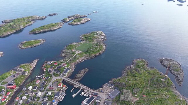 Scenic view at Henningsv&aelig;r in the lofoten islands, Norway