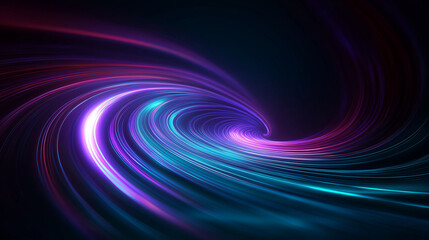 Fototapeta premium Swirling abstract blue purple and pink light trails perfect for futuristic designs, technology backgrounds, dynamic visuals, energy concepts.