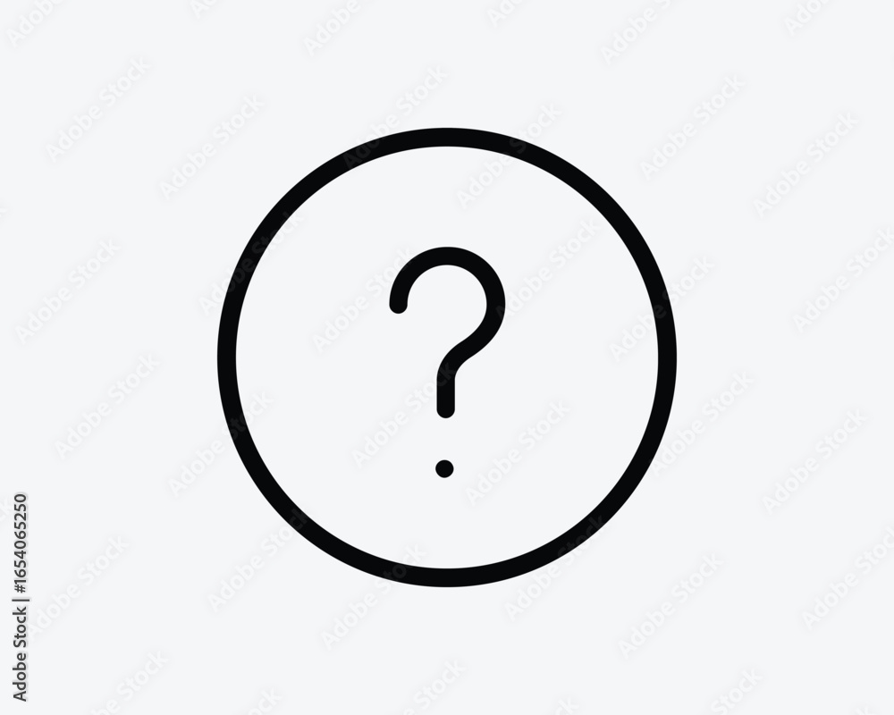 Poster question round icon query cycle line symbol faq mark sign information counter mystery answer help de