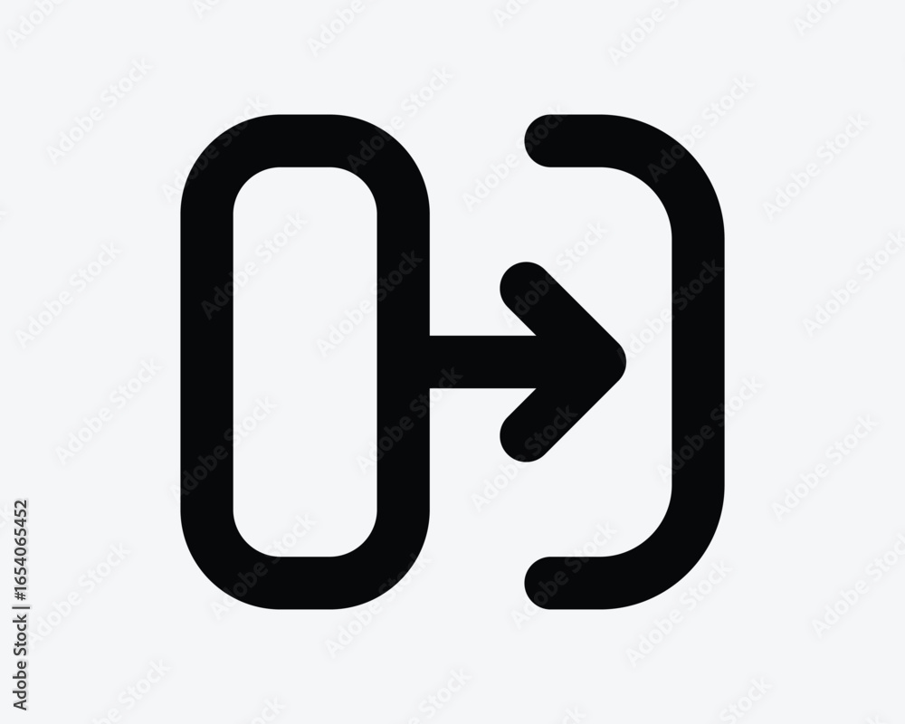 Poster slide right arrow icon slider next position move location swipe scroll gesture line sign symbol fing
