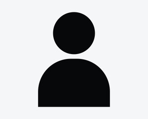 User Account Icon Stick Figure Avatar Man Person Human Single Identity Social Media Profile Symbol Sign Login Client Businessman ID Head Body Shape