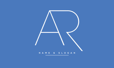 AR, RA, A, R Abstract Letters Logo Monogram