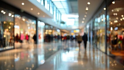 Blurred indoor shopping mall
