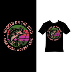 Trendy t-shirt design template.