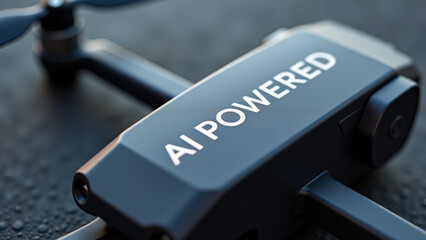 Compact AI powered bicycle component with clean branding mounted on matte black surface