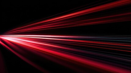 Fototapeta premium High definition photo of red line of light speed motion background. red fast movement background design faster. concept texture of digital technology speedy move and space black.