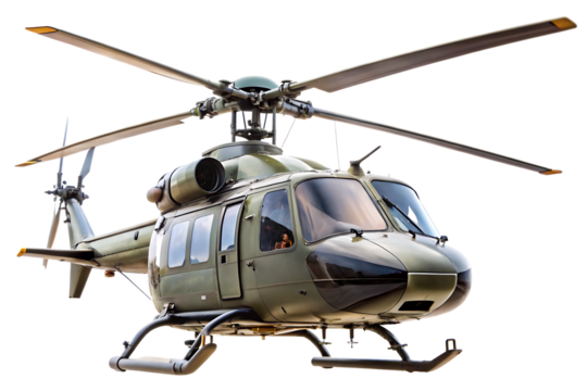 helicopter is shown in a isolated on white background ,PNG.AI Generated.