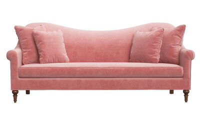 Classic sofa isolated on white background.Digital illustration.3d rendering