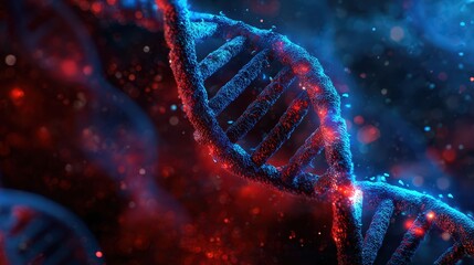 Abstract Glowing Dna Molecular Structure