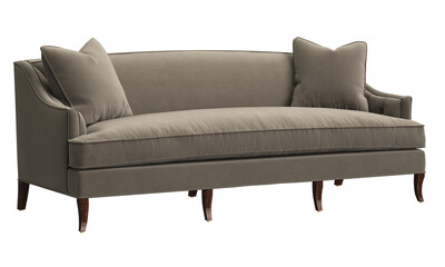 Classic tufted sofa isolated on white background.Digital illustration.3d rendering