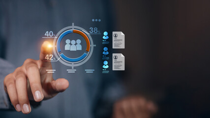 User data analytics and demographic targeting with interactive dashboard interface