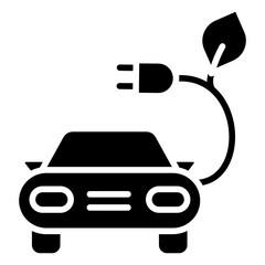 Sustainable Transportation Glyph Icon