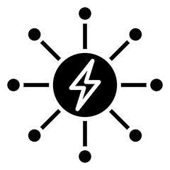 Smart Grids Glyph Icon