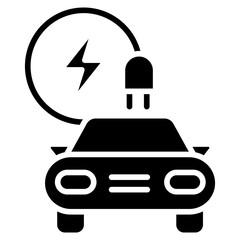 Electric Vehicles Glyph Icon