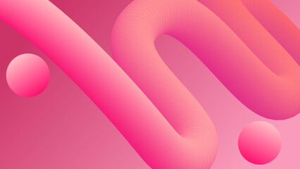 abstract pink Waves: Flowing Gradient Background, Smooth pink Curves: Modern Art Design, Fluid pink Shapes: Dynamic Background Texture