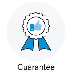 Guarantee Icon, Customer Satisfaction Guarantee, Service Guarantee Statement, Service Guarantee Statement, Performance Guarantee Agreement, Money-Back Guarantee Terms, vector