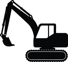  excavator silhouette vector
