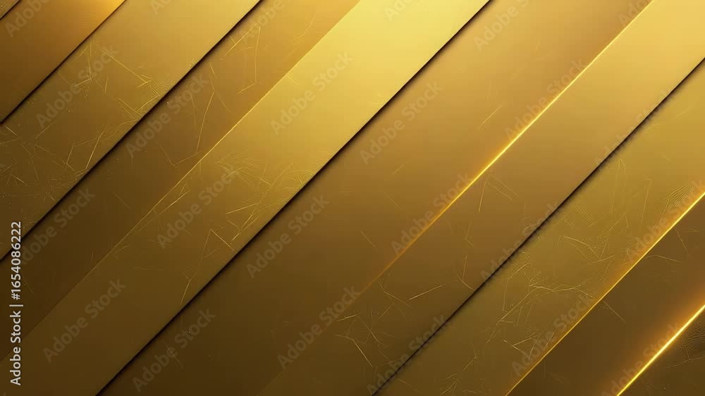 Poster abstract golden metallic lines with glossy surface and smooth texture