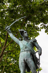 Paris, historical architecture of the city. French colonel in the form of a monument. Paris, France.