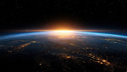 Obraz premium Earth rising from space (1)