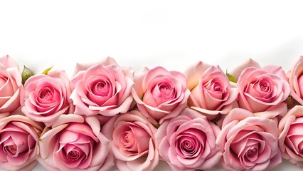 Obraz premium Pink roses isolated on white background