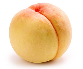 Golden Japanese peach premium fruit isolated on white background with clipping path.