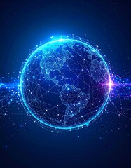 Fototapeta premium Abstract digital globe