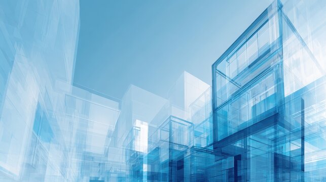 Futuristic glass structure rising against blue sky, symbolizing cutting edge architectural innovation and sustainable building design
