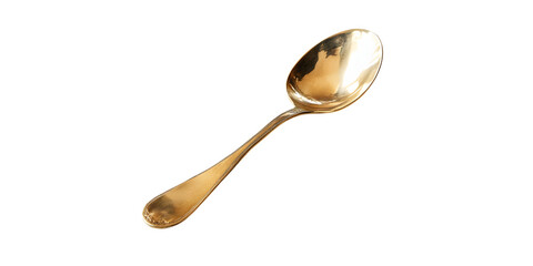 Obraz premium Silver spoon isolated on transparent background