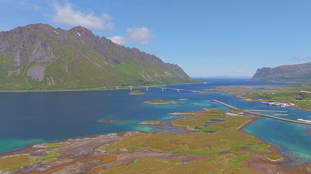 Scenic view at Lyngv&aelig;r in the lofoten islands, Norway