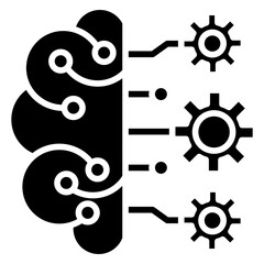 Machine Learning Glyph Icon