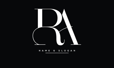 RA, AR, R, A Abstract Letters Logo Monogram