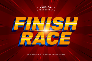 finish race editable text effect with a speed and fast text style