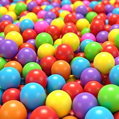 Many Colorful Spheres Bright Abstract Background Texture