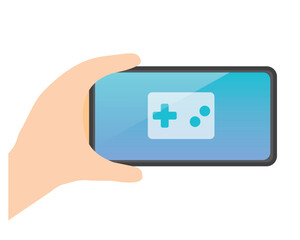 スマホを持つ手　スマホゲーム

