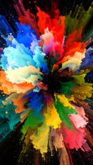 Abstract explosion of color