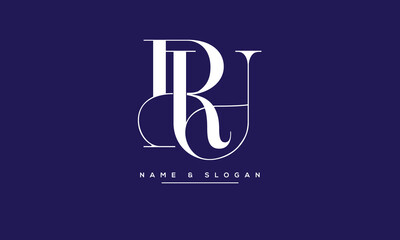 RU, UR, R, U Abstract Letters Logo Monogram