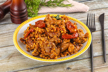 Rasted chicken meat with ptitim